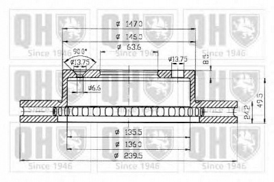 QUINTON HAZELL bdc3236 -  Тормозной диск